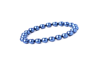 Shell Pearl Navy Blue Bracelet 6Mm
