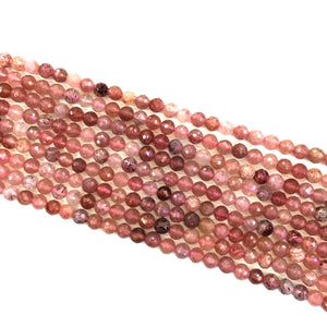 Strawberry Quartz Faceted Beads 8mm