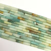Black Cloudy Amazonite Tube 4X13mm