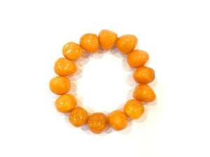 Synthetic Amber Orange Bracelet 18X22Mm