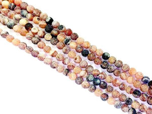 Matte Agate Dream Round Beads 8Mm