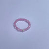 Rose Quartz Faceted Beads Ring 3mm