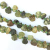 Green Garnet rough pear shape 13X18mm