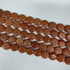 Gold Sand Stone Puff Coin 14mm