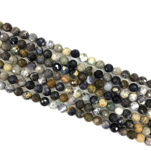Moss opal Faceted Beads 6mm