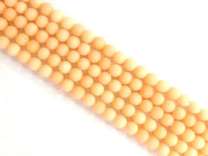 Matte Color Jade Light Orange Round Beads 8Mm