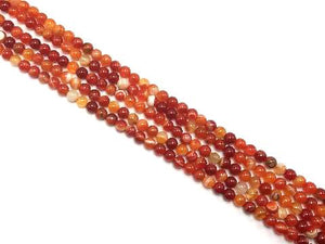 Color Sardonyx Orangered Round Beads 12Mm