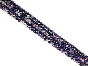 Color Sardonyx Purple Faceted Rounds 8Mm