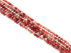 Lce Agate Red Round Beads 6Mm