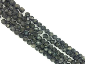Matte Black Labradorite Round Beads 6Mm