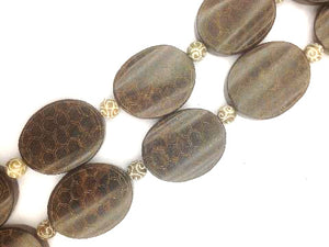 Shoushan Stone Carvde Beads 24X60Mm
