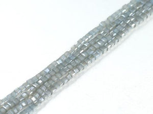 Thunder Polish Glass Crystal Gray Faceted Cube 2X2Mm