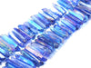 Matte Crystal Quartz Ab Royalblue Stick(Egaduated) 8X25-12X50Mm