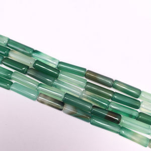 Green Sardonyx Tube 4X13mm