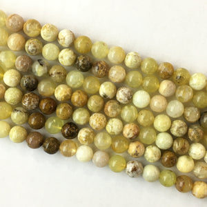 Yellow Opal Round Beads 10mm