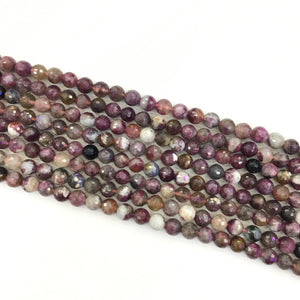 Flower tourmaline Faceted Beads 7mm