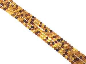 Baltic Amber Round Beads 4Mm