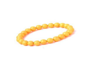 Matte Shell Pearl Yellow Bracelet 10Mm