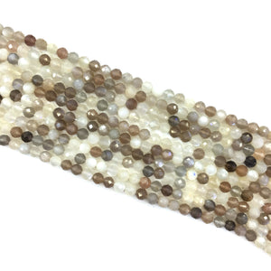 Multi Moonstone Faceted Beads 6mm