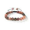 Leopard Skin Jasper Round Beads Slide Bracelet 8mm
