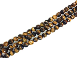 Tiger Eye Faceted Rounds 8Mm