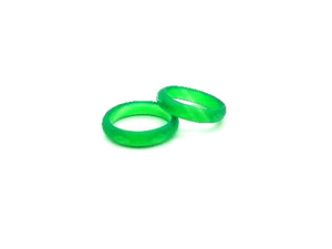 Matte Green Agate Ring 5Mm