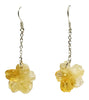Citrine Flower Dangling Earrings