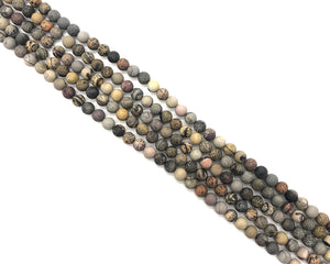 Matte Artistic Jasper Round Beads 6mm