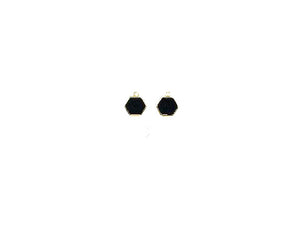 Agate Druzy Black Earring A Pair 10Mm