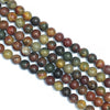 Red Creek Jasper Big Hole Round Beads 10mm