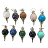 Assorted Stone Round Beads Pendant 18mm