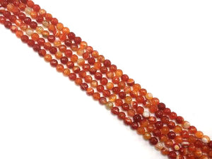 Color Sardonyx Orangered Faceted Rounds 10Mm