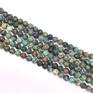 African Turquoise Big Hole Round Beads 8mm