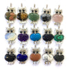 Assorted Stone Owl Shape Pendant 25X40mm