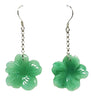 Green aventurine  Flower Dangling Earrings