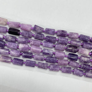 Lepidolite Irregular Tube 7X12-8X14mm