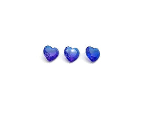 Glass Blue Heart Ring Surface 12Mm