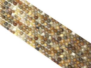 Regency Ross Plume Agate Round Beads 8Mm