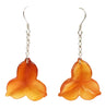 Dark carnelian  Bell Flower Dangling Earrings