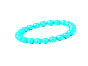 Matte Shell Pearl Turquoise Bracelet 8Mm