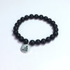 Shungite Round Beads With Buddha Accessory Bracelet 8mm
