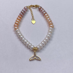 Genuine Natural Freshwater Pearl Bracelet With Gold Finish Copper Base Metal 03