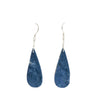 blue sponge coral Pear shape Drop Earrings