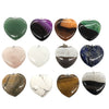 Assorted Stone Heart Shape Pendant 40mm
