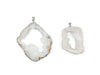 Crystal Quartz Siver Pendant 30X50-50X55Mm