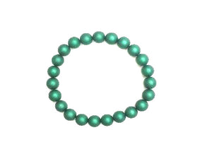 Matte Heat Coloring Shell Pearl Green Bracelet 8Mm