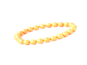 Matte Shell Pearl Orange Bracelet 6Mm