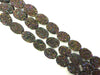 8 Inch Coated Agate Druzy Rainbow Flat Oval 10X14Mm