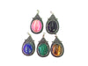 Assorted Stones Pendant 28X45Mm