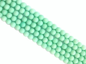 Matte Color Jade Light Blue Round Beads 10Mm
